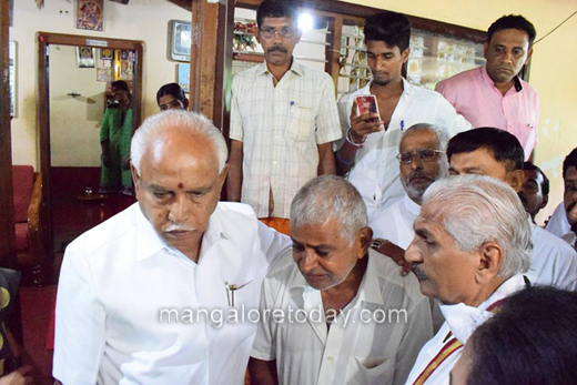 Yeddyurappa in Sharath madiwala’s house